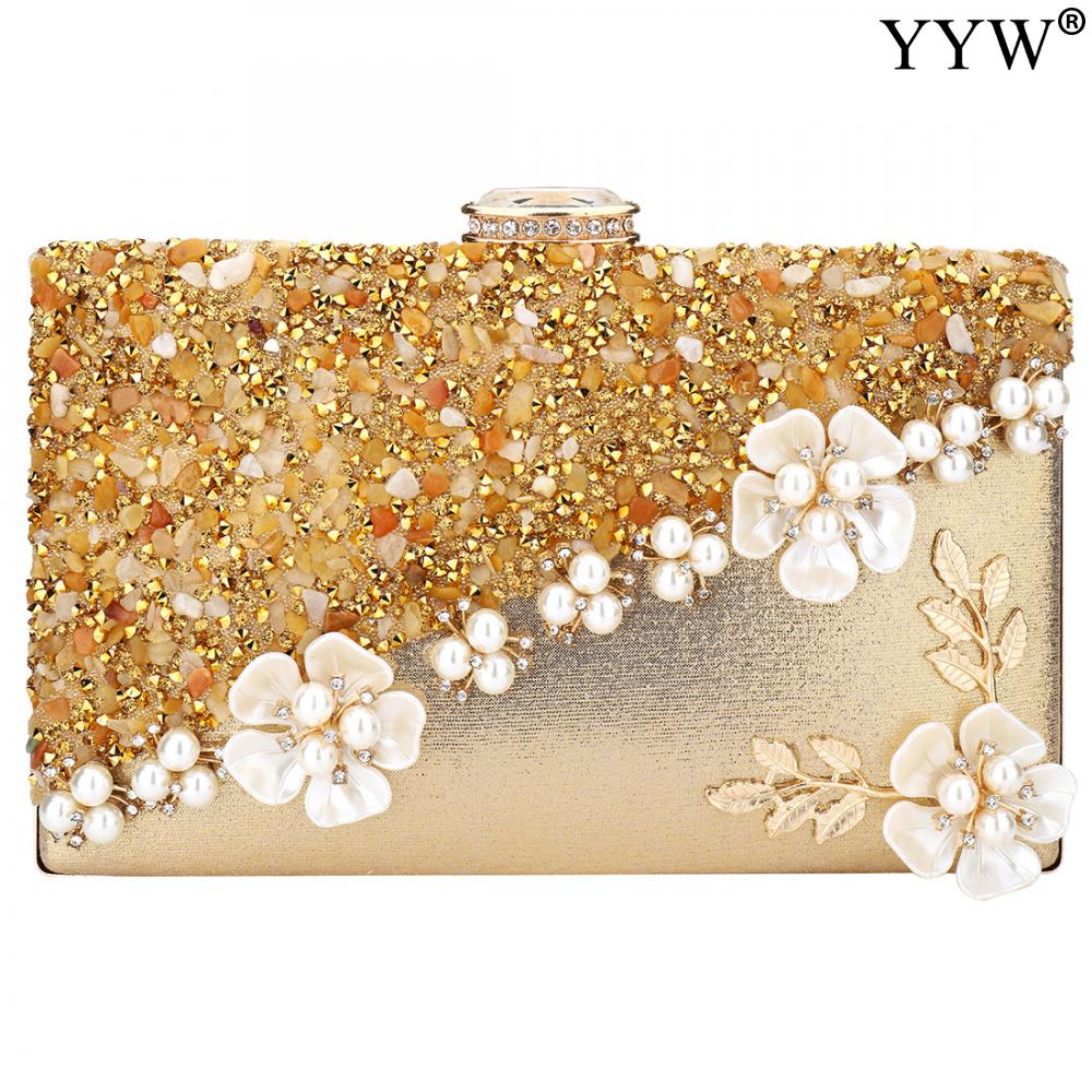 Embreagem floral vintage para mulheres, bolsa noite