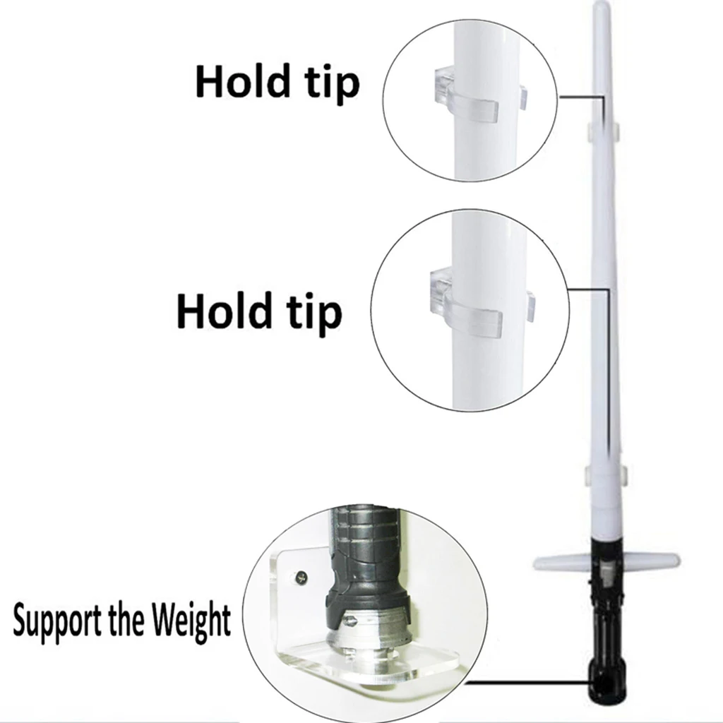 Clear Acrylic L-shape Wall Mounted Display Holder Stand for Lightsaber