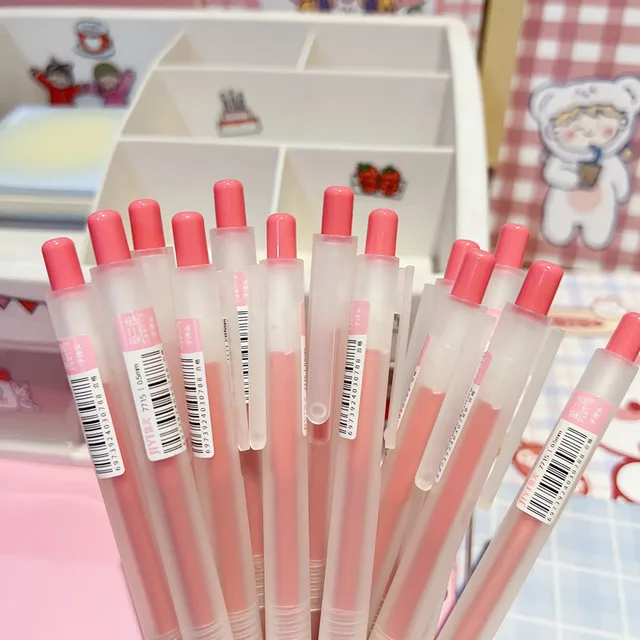 40pcs Japanese Pens Simple Gel Pens for School Supplies Kawaii