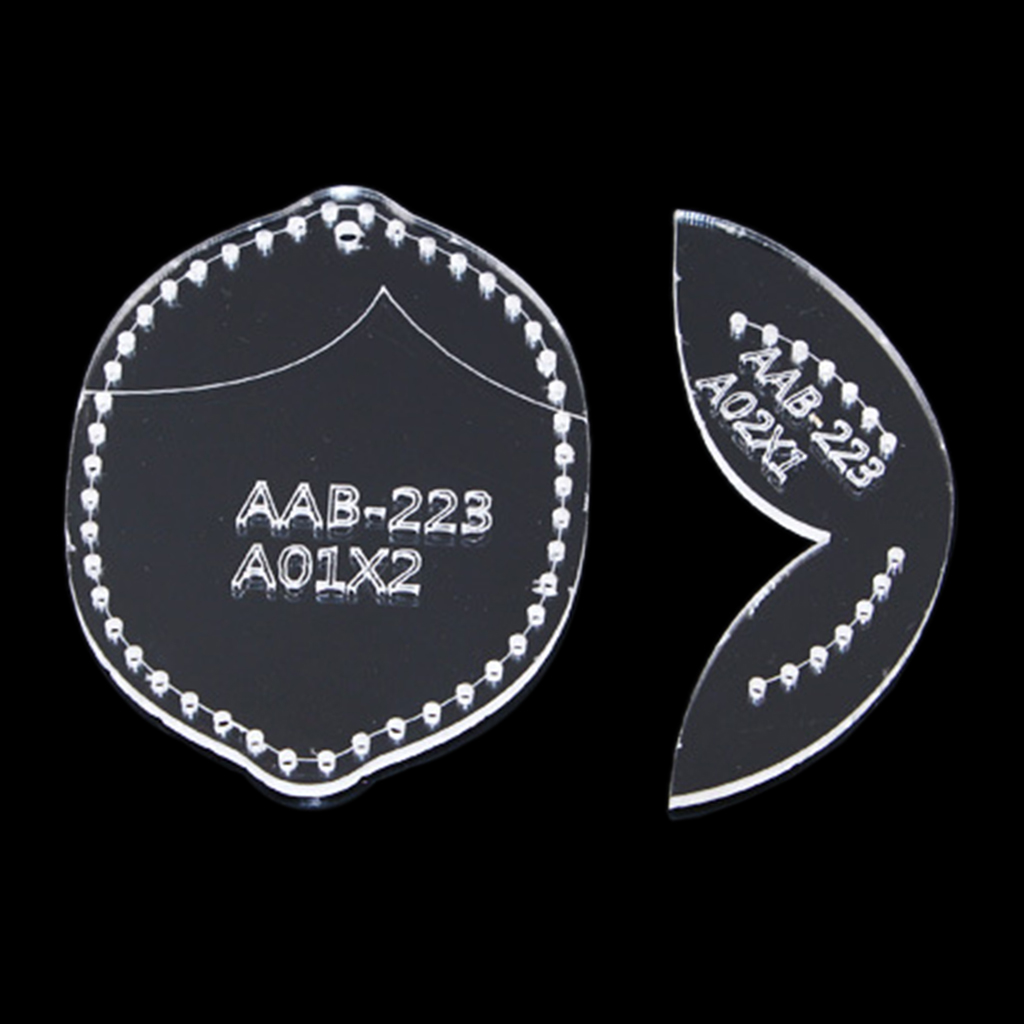 2pcs Acrylic Template Stencils Template Set Lemon Keychain Pendant