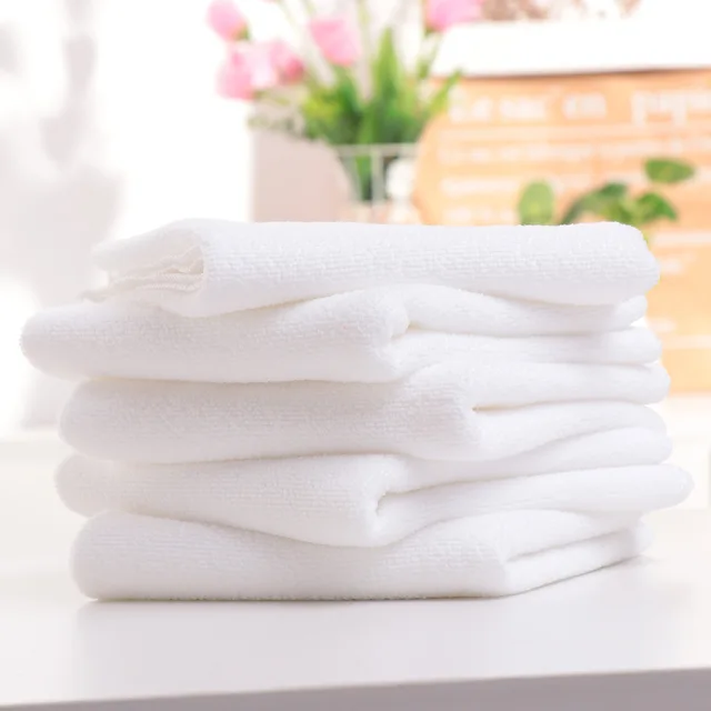 5pcs White Soft Microfiber Fabric Face Towel Hotel Bath Towel Wash Cloths  Hand Towels Portable Terry Towel Multifunctional - AliExpress