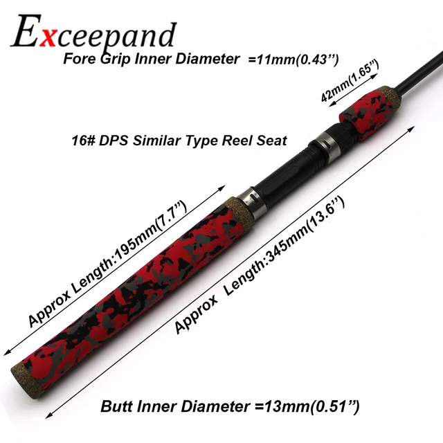 Exceepand Red CAMO EVA Spinning Fishing Rod Handle And Rubber Cork With DPS  Type Reel Seat Pole Building Replacement Repair - AliExpress