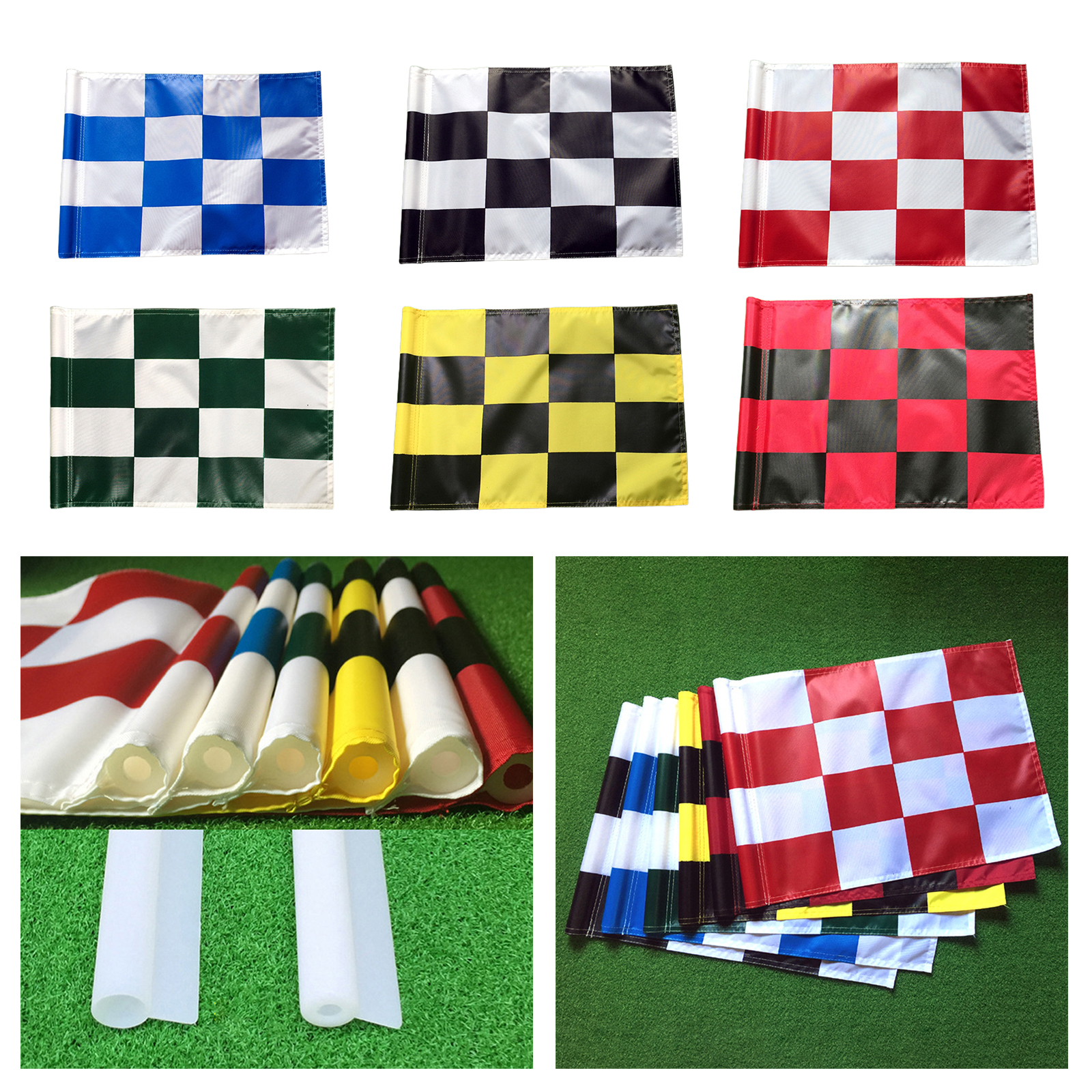 Large Nylon Training Golf Putting Practice Green Flag Garden Yard Pin Flags