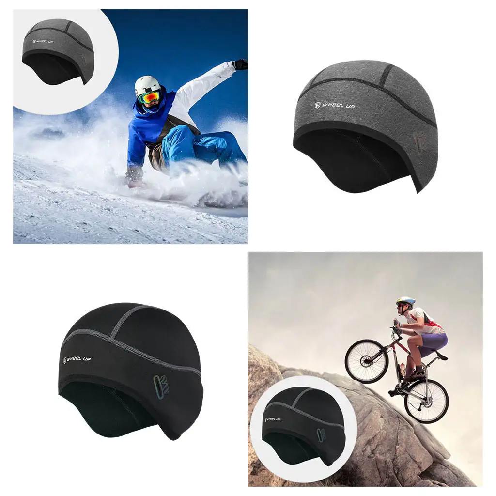 Skull Caps Cycling Hat Helmet Liner with Glasses Holes Winter for Football Sports Head Under Helmets Snowboard Hiking