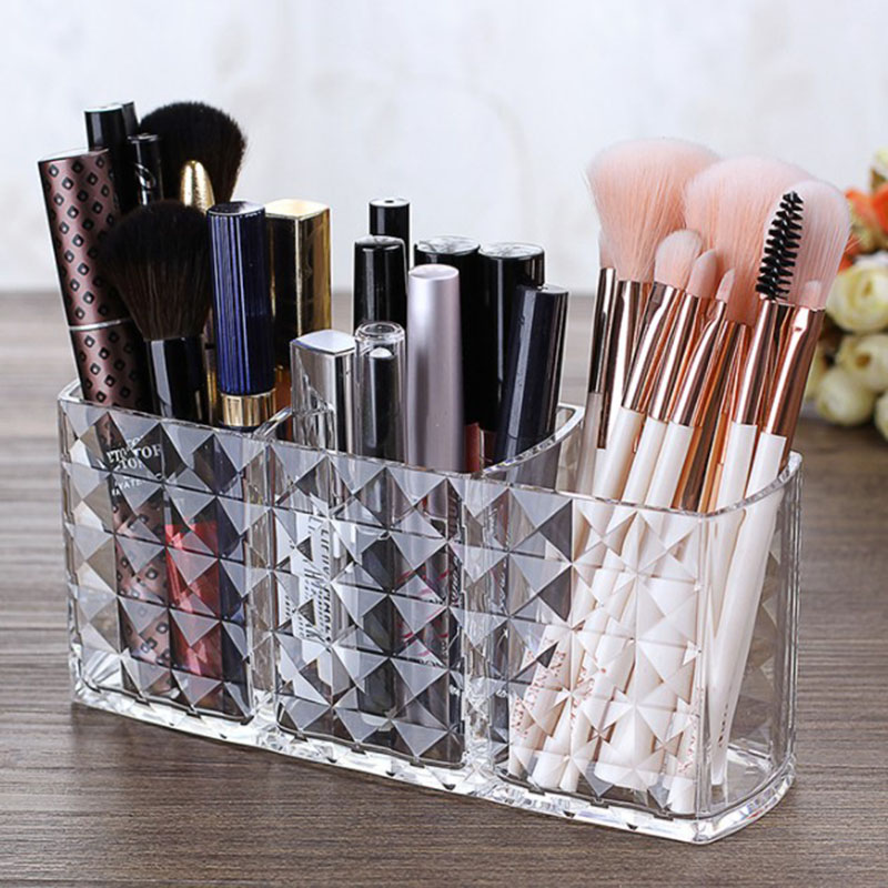 Acrylic Cosmetic Storage Box Makeup Brush Holder Organizer Lipstick Eyebrow Pencil Bathroom Storage Display Stand Diamond 17 Acrylic Cosmetic Storage Box Makeup Brush Holder Organizer Lipstick Eyebrow Pencil Bathroom Storage Display Stand Diamond