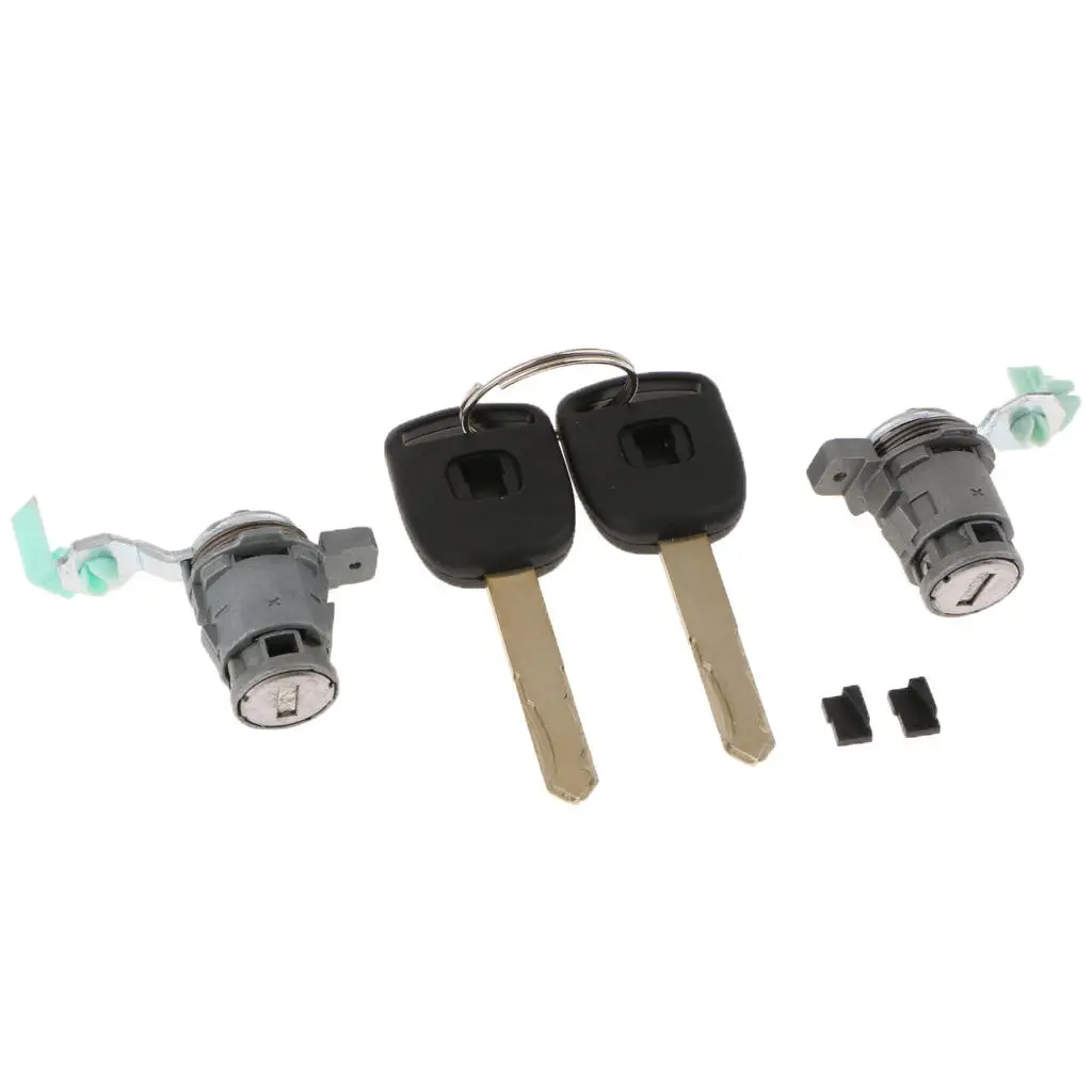 2Pcs Ignition Cylinder Door Lock Core With 2 Keys Parts For Honda CR-V 03-06