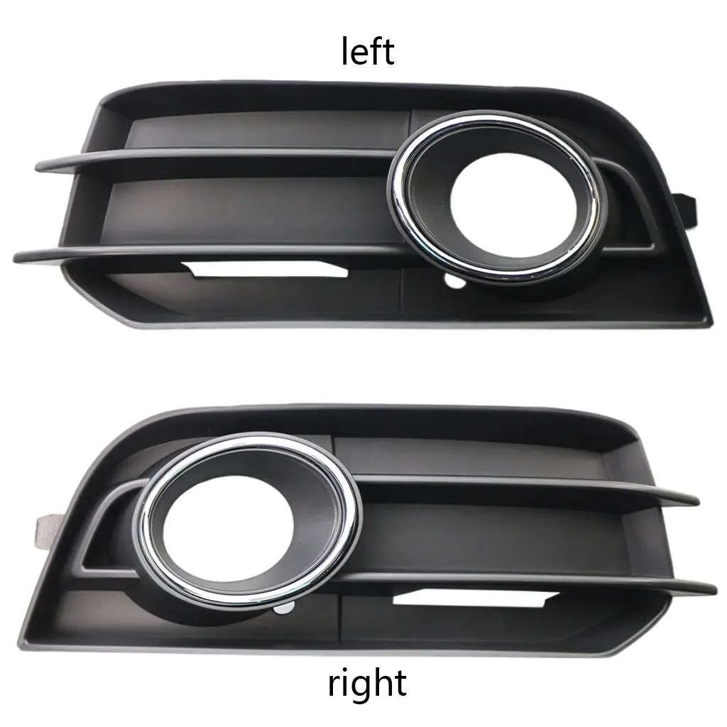 Front Lower Bumper Fog Light Grille Trim Fit for Audi A1 2010-2015 with Fog Light Hole Auto Parts