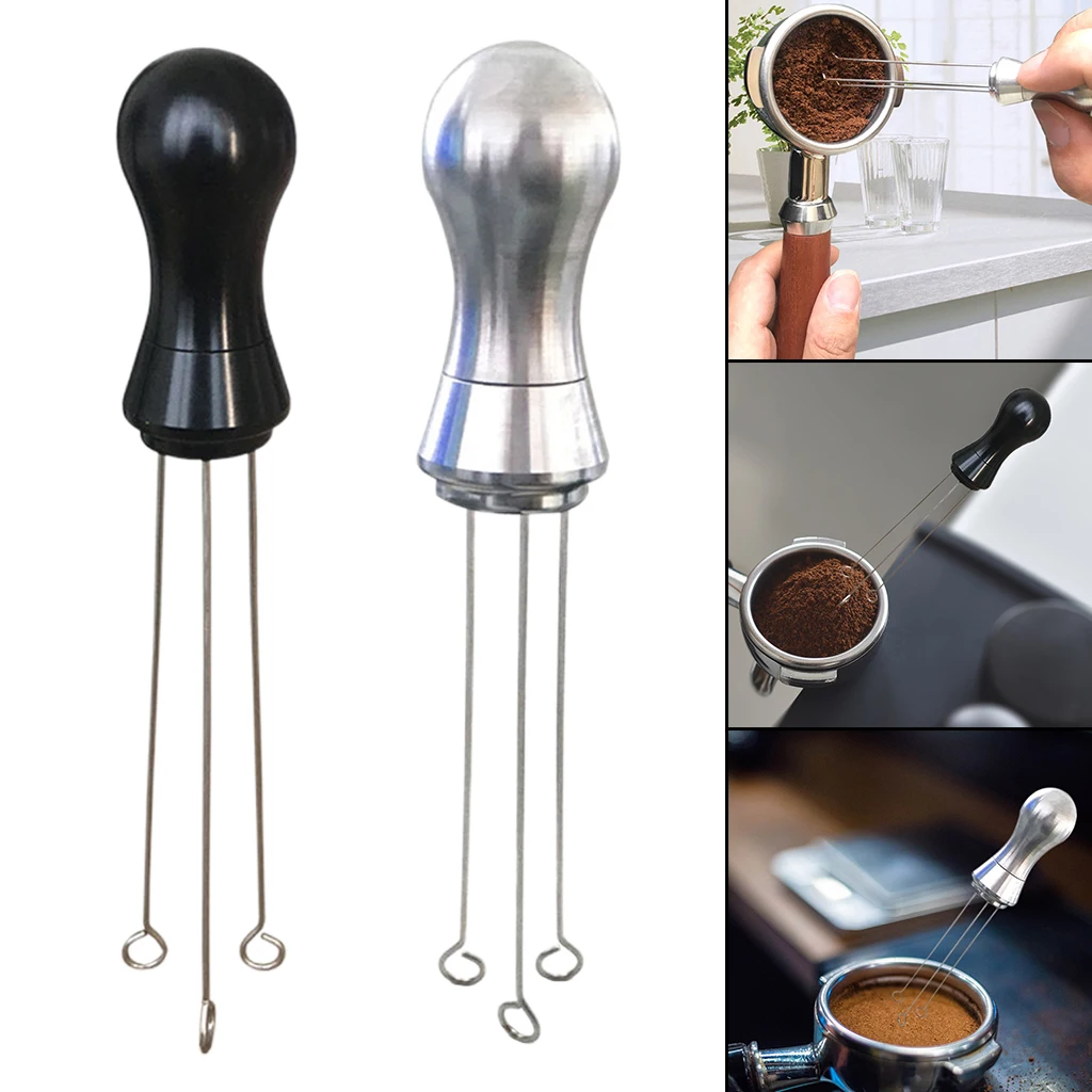 Stainless Steel Espresso Tamper Arc-Shaped Stitch Leveler Needle Type Tool Avoid Agglomeration Elegant Design Durable