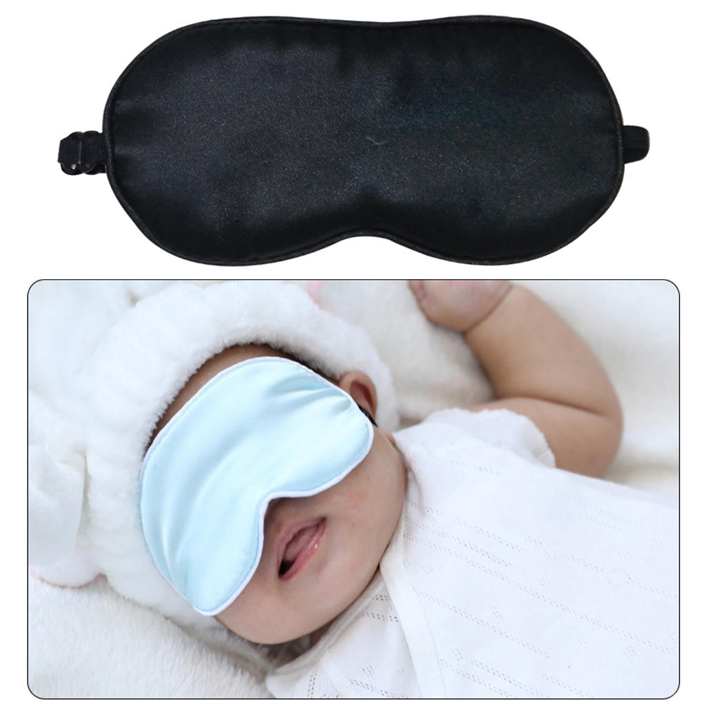 Natural Silk Sleep Mask for Baby Elastic Breathable Cute Shade Cover Travel Accessories Light Blockage Sleeping Aid Blindfold
