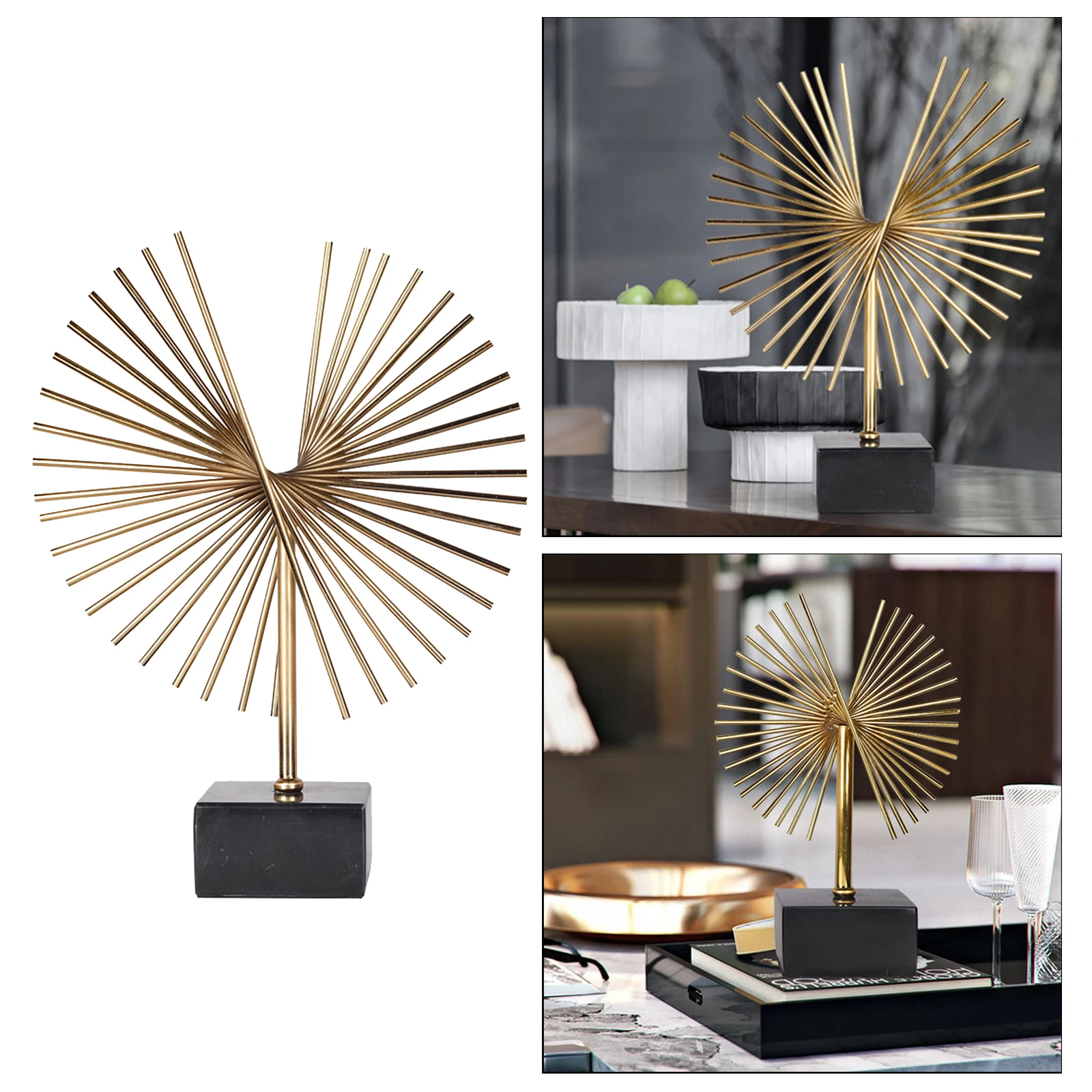 Modern Gold Table Decor Metal Sculpture Home Living Room Desk Ornaments