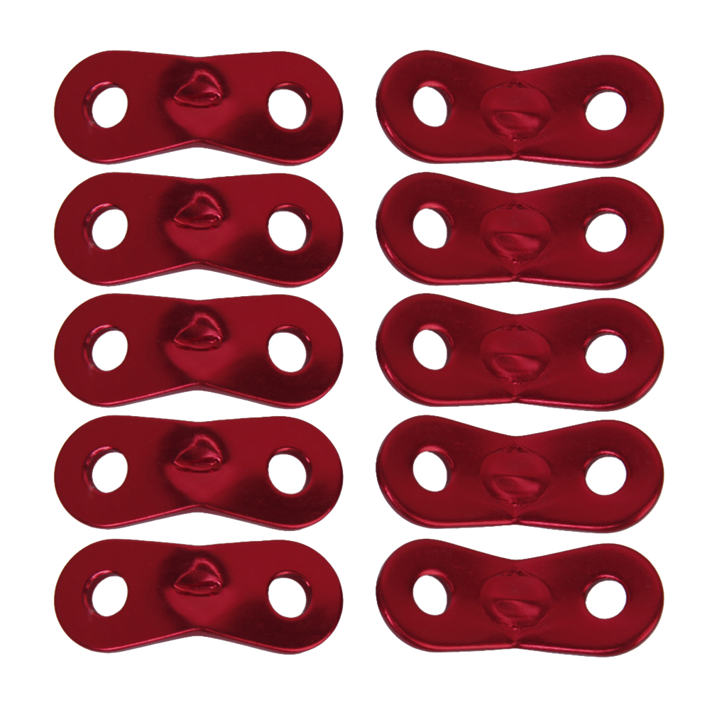 MagiDeal 10pcs Aluminum Alloy Lock Rope Tensioners Guy Line Bent Runners Camping Climbing 5mm for Hiking Accessories