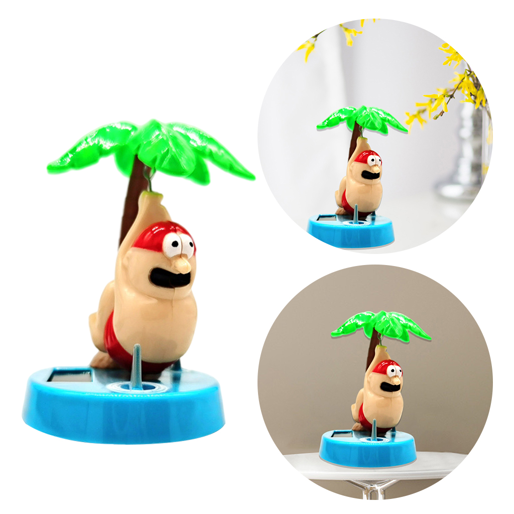 Solar Powered Dancing Animal Swinging Car Animated Shark Dancer Toy Car Decors