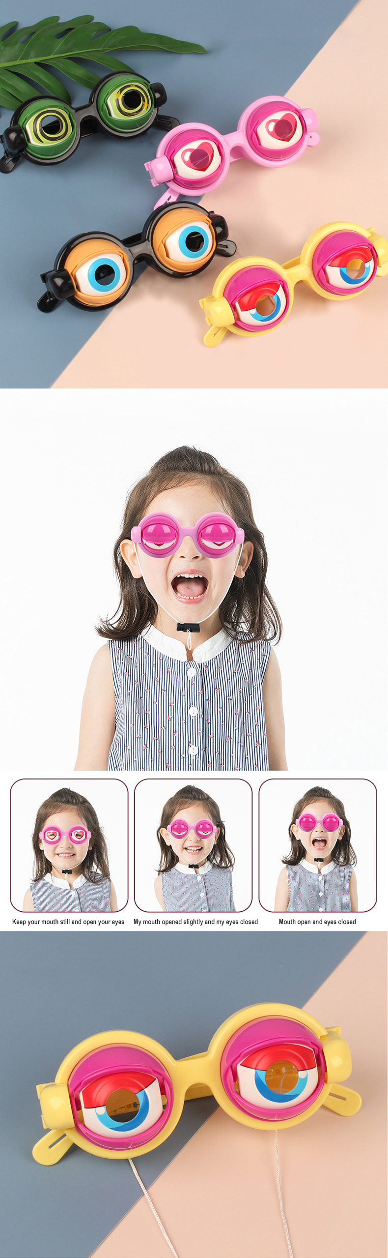 Creative Funny Eyes Glasses Toys Children Toys Crazy Eyes Boys And ...