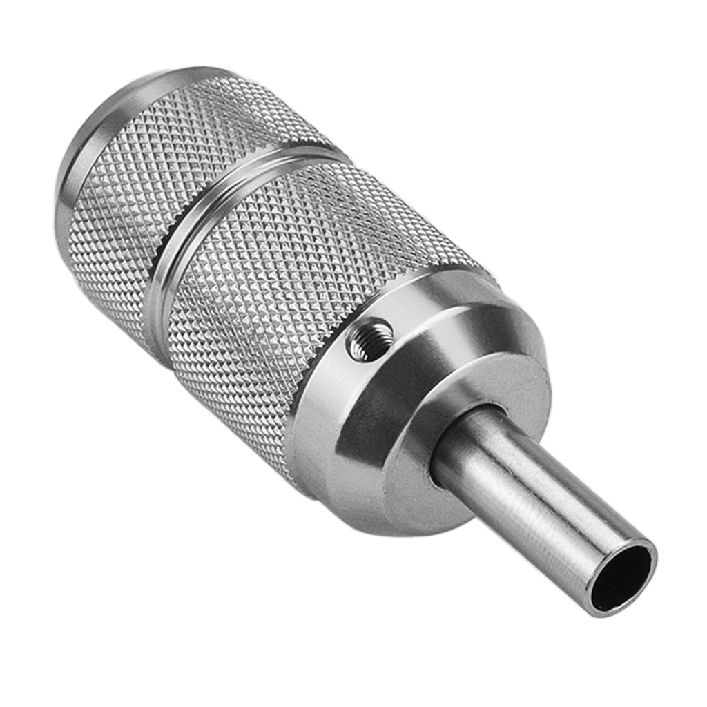 Aluminum Alloy Tattoo Grip Self Locking 25mm Tattoo Handle with Knurling Craft Tube