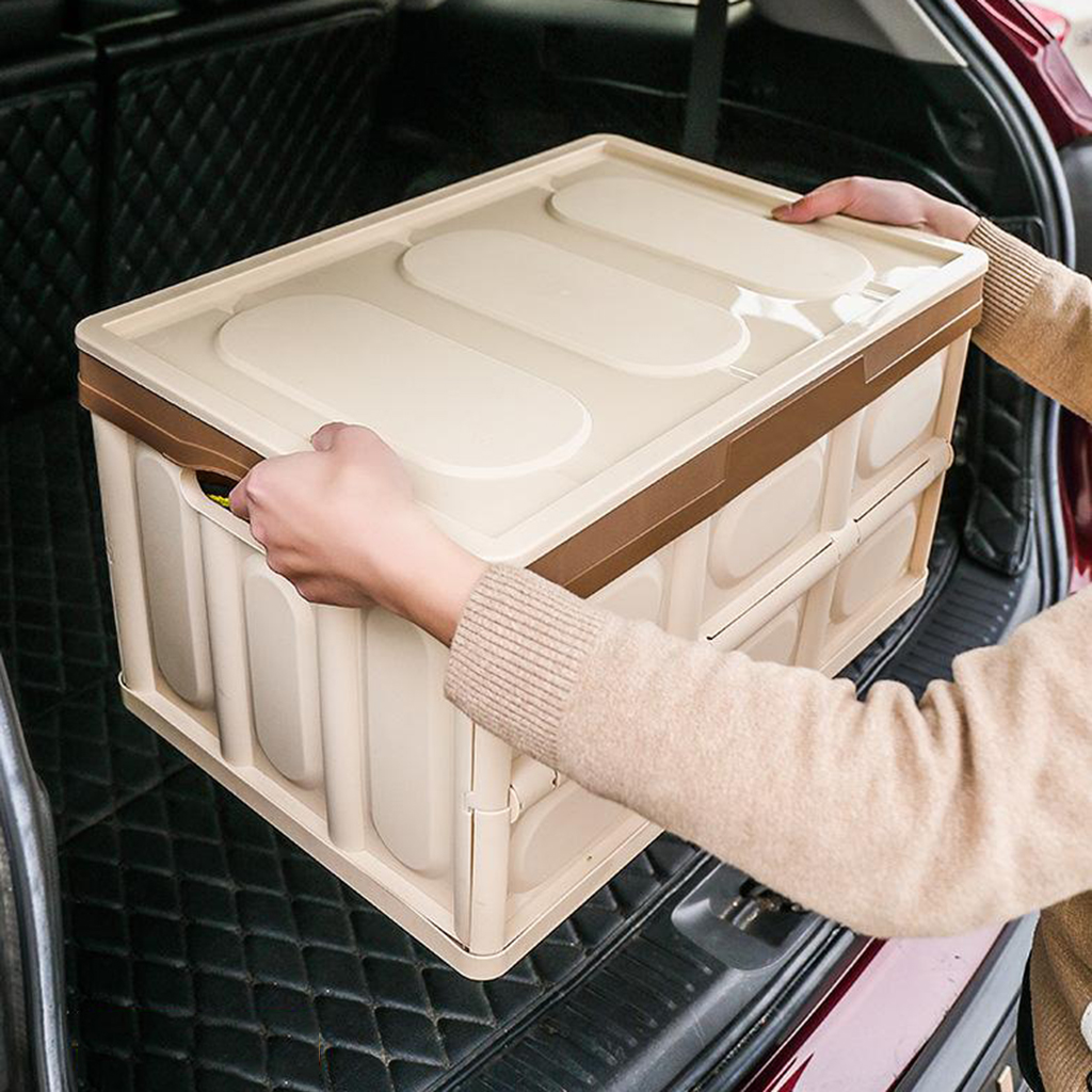 Plastic Foldable Storage Bins Space Saving Box for Car SUV Truck Auto Toys Books and File