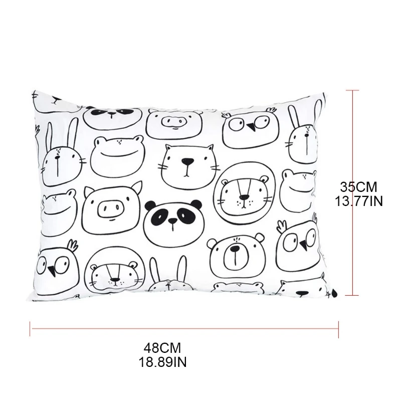 Baby Pillowcase Ultra Soft Cotton Toddler Cot Bed Sleeping Envelope Pillow Cover bed linen