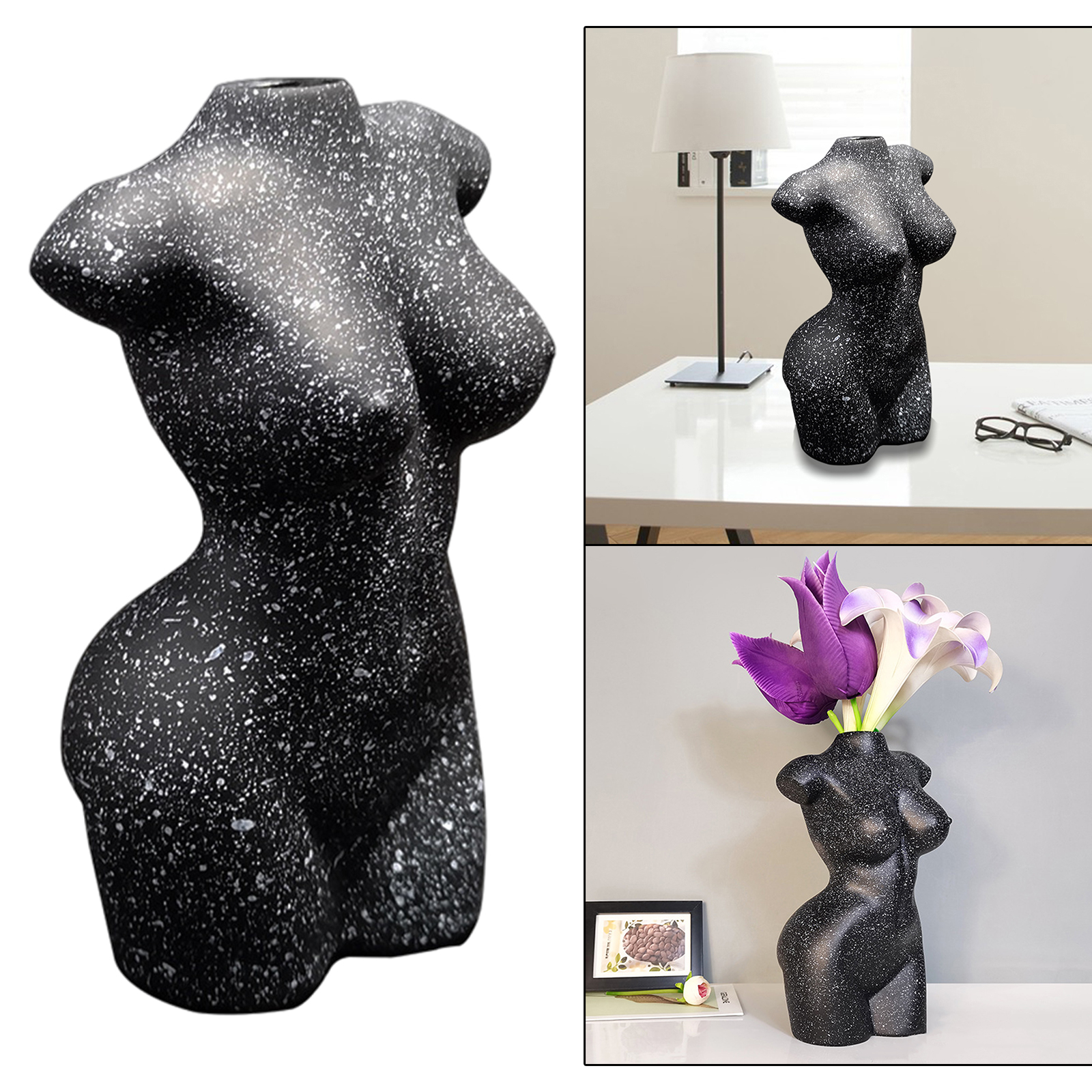 Art Human Body Vase Female Form Vase Flower Pot Plants Art Statue Office Desk Vase Decoration Home Dry Flower Vase Small