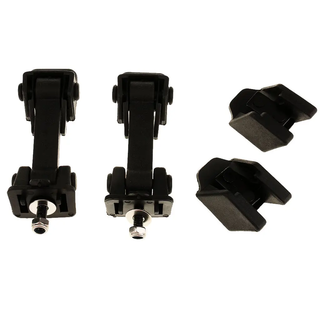 2 Pieces Black Hood Lock Catch Latches Kit for Jeep Wrangler JK 2008-2017
