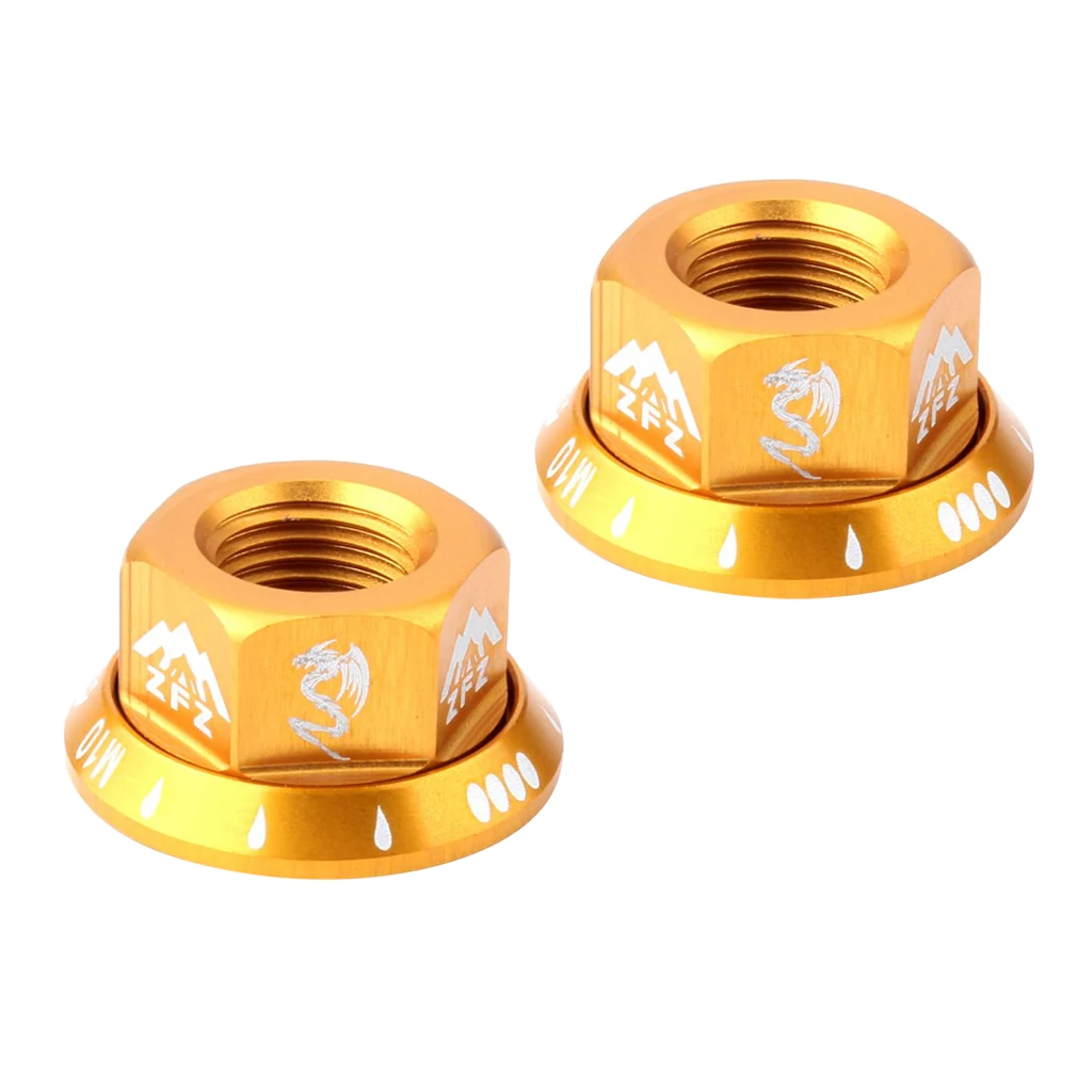 2 Pcs Track Axle Nuts Bicycle Wheel BMX Road Track  Rear/Front M10