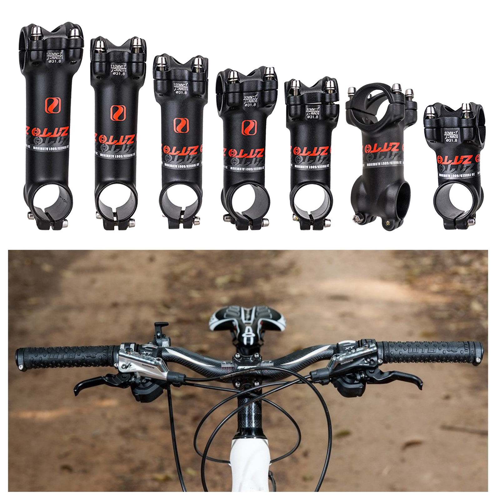 Bicycle Stem Mountain Road Bike Stem Ultralight Stem 31.8mm Handlebar Stem 7 Degree 60 70 80 90 100 110 120mm Bike Stem