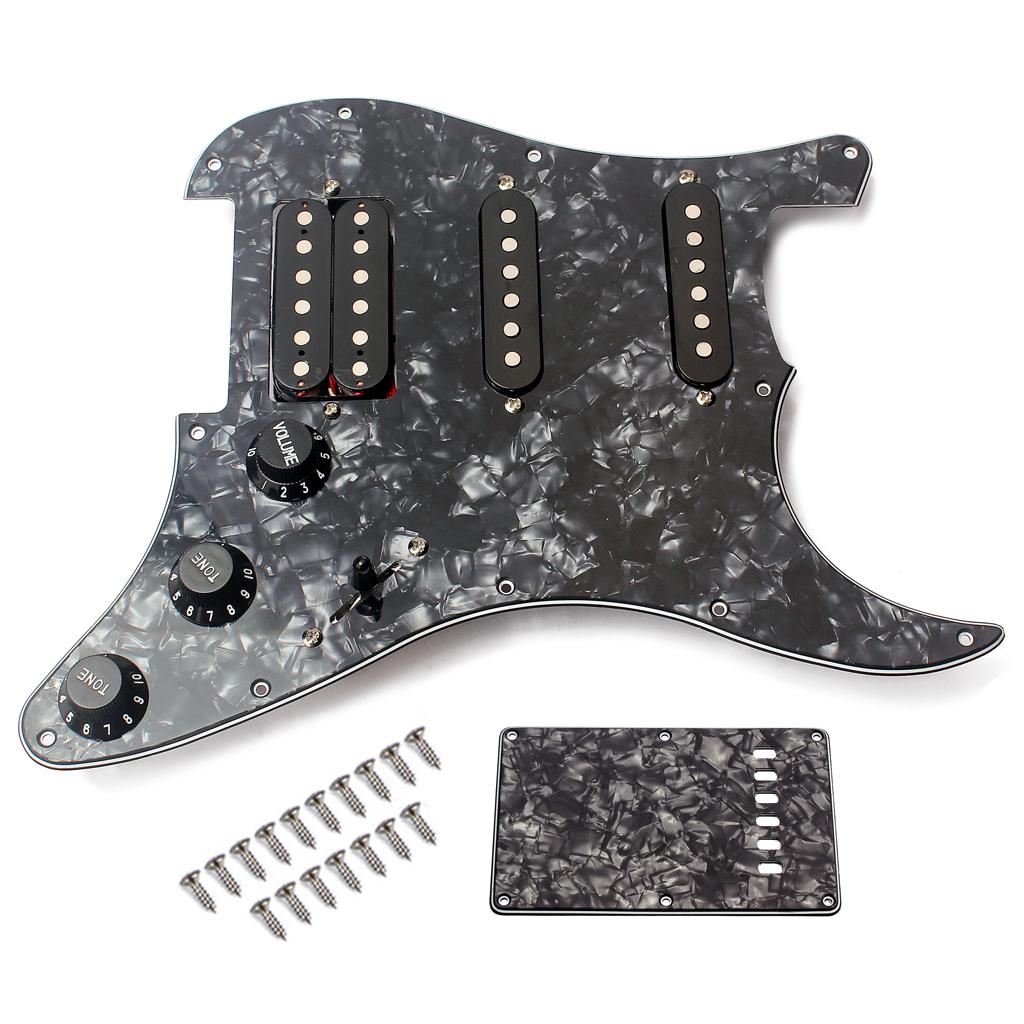 SSH 3 Ply Prewired Guitar Pickguard Set with Single Coil and Humbucker Pickups