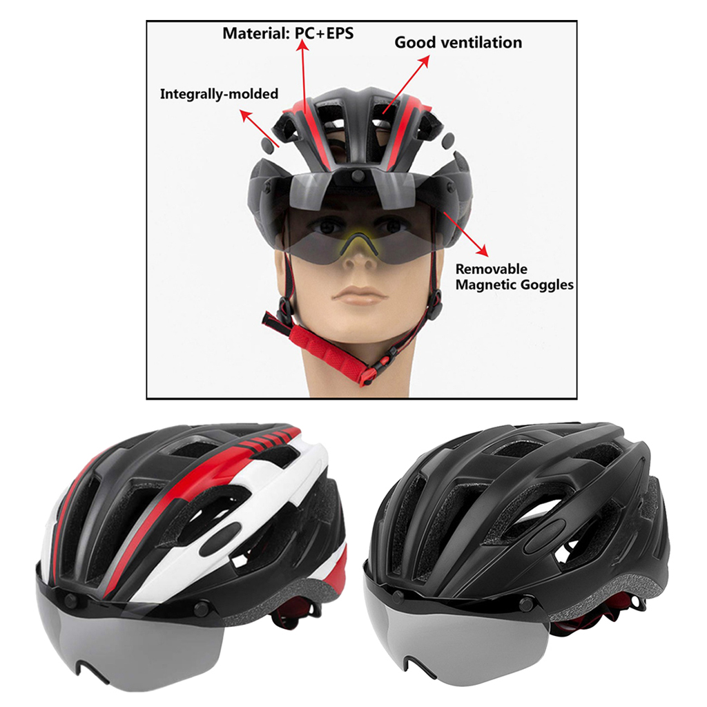 Anti-Impact Bike Helmet Breathable Mountain Road Bicycle Helmet with Magnetic