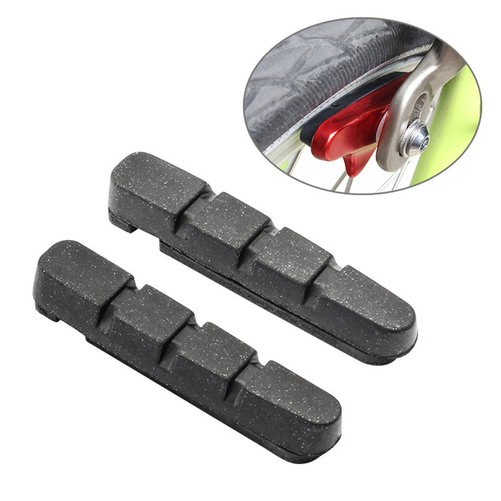 2 Pcs MTB Replaceable V Brake Shoes Blocks Drawer Structure Pads High Quality Bike Bicycle Light-Weight V-brake Pads