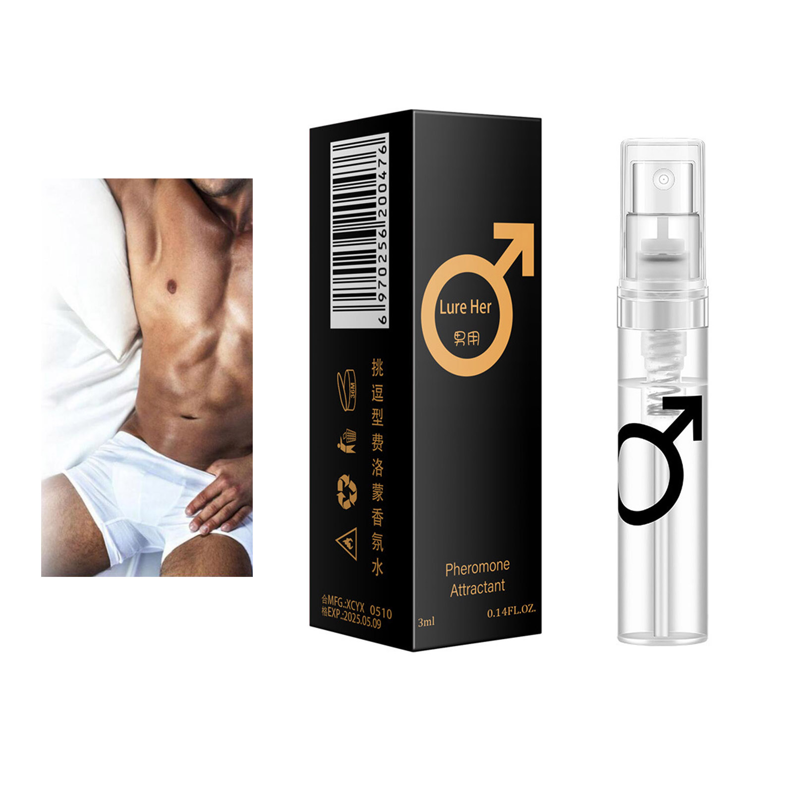 3ml Pheromone Sex Attractant Perfume Flirt Fragrance Scented for men