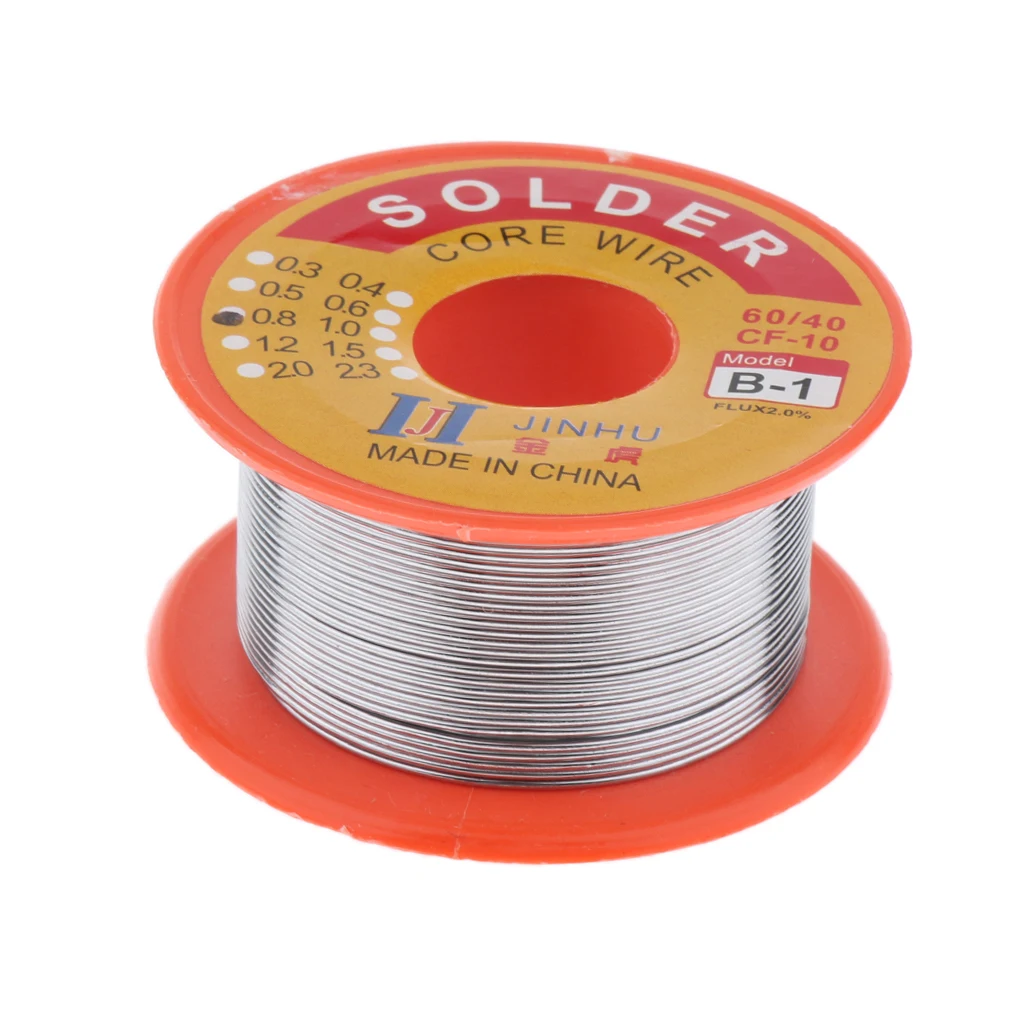 Tin Lead Solder Wire Rosin Core 2% Flux Iron Welding Tool 0.8mm Diameter 50G For Electrical and Electronics DIY Work