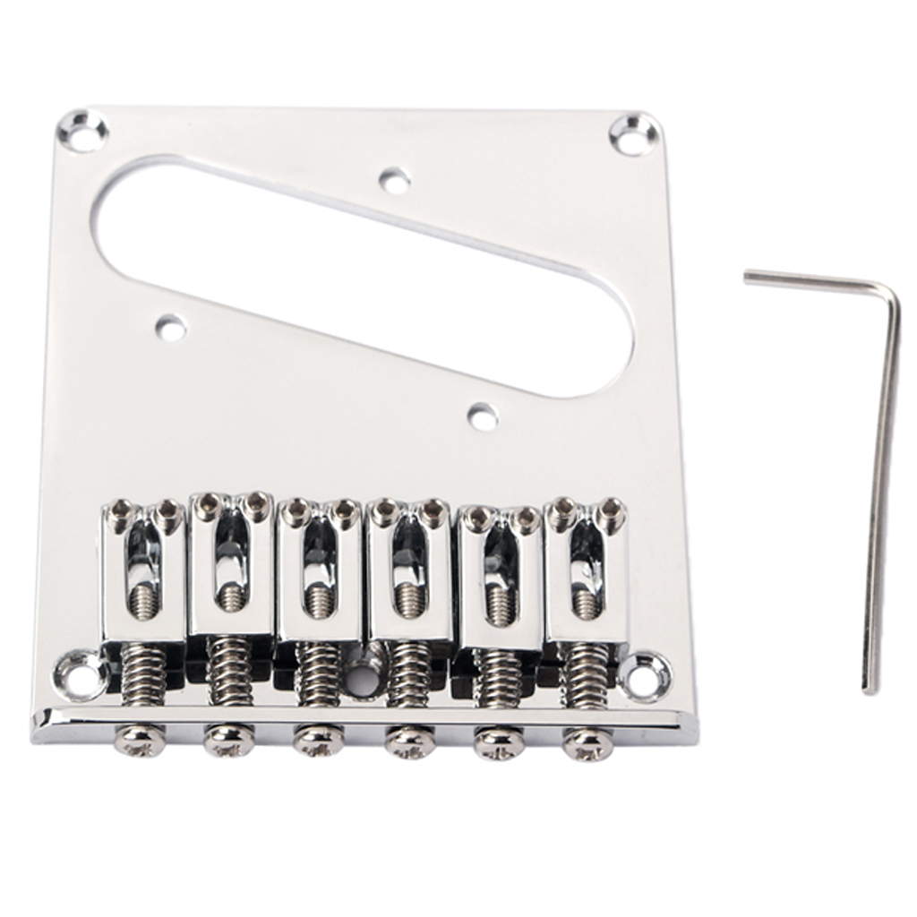 Vintage 6 String Nickel Bass Bridge for Precision Electric Bass Guitar Parts