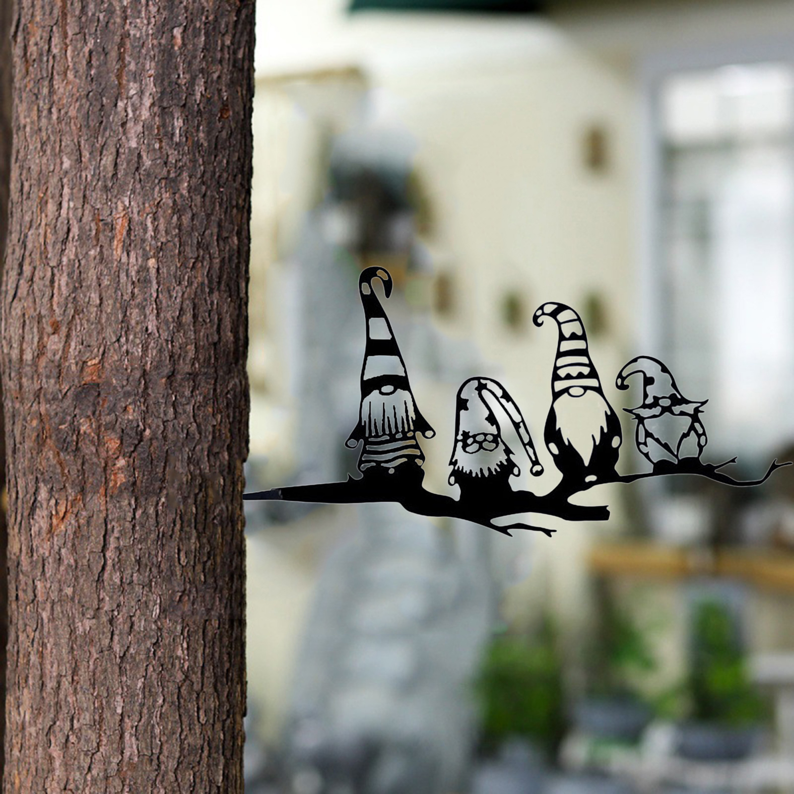 Metal Naughty Faceless Gnome Dwarfs Garden Silhouette Tree Fairy Decor House Garage Cupola Barn Yard  Cut
