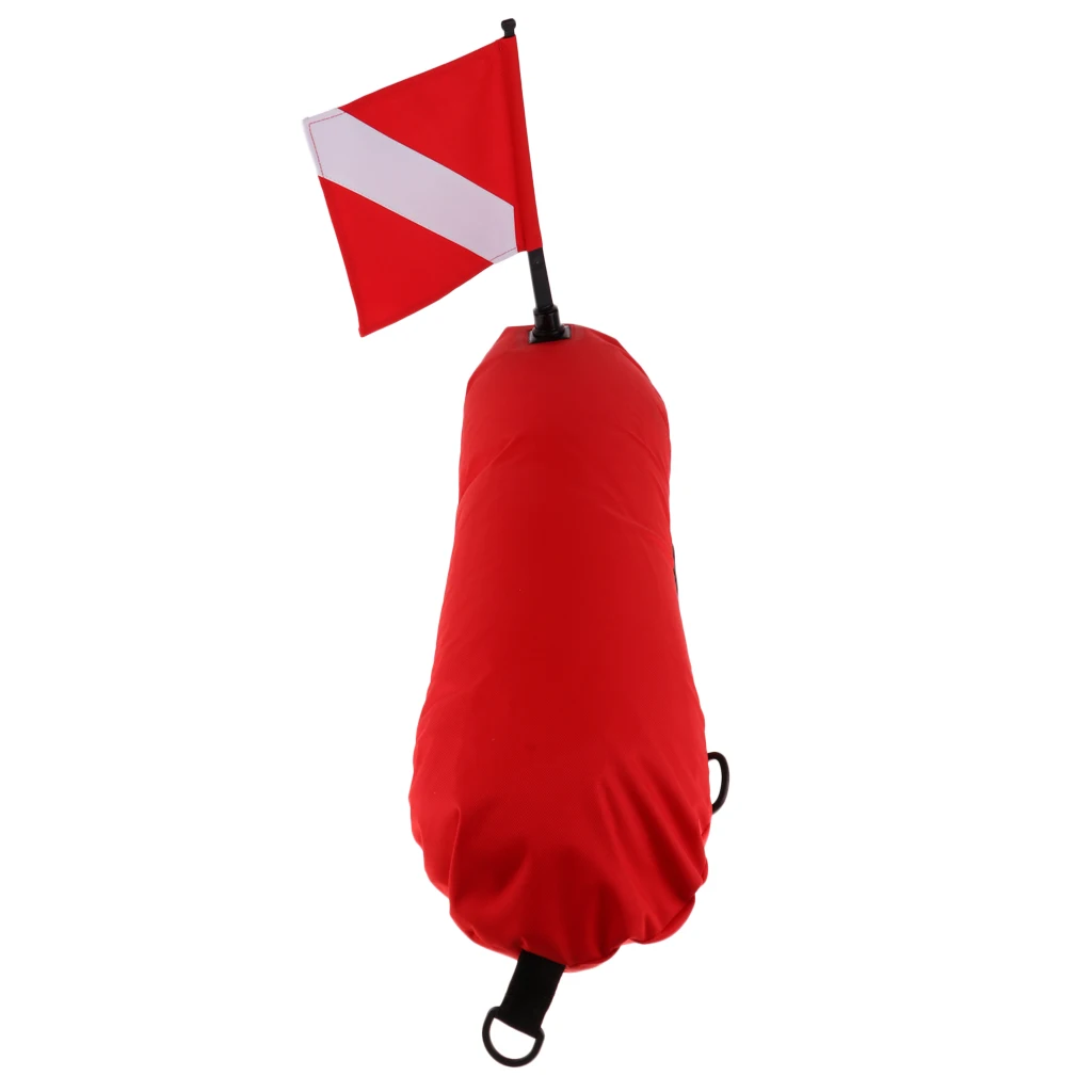 Inflatable Scuba Diving Spearfishing Signal Float Buoy + Dive Flag Diver Down