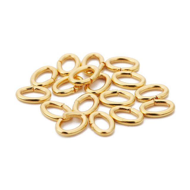 Jump Ring Gold Plated Oval Jewelry Connector - 3x4mm selling