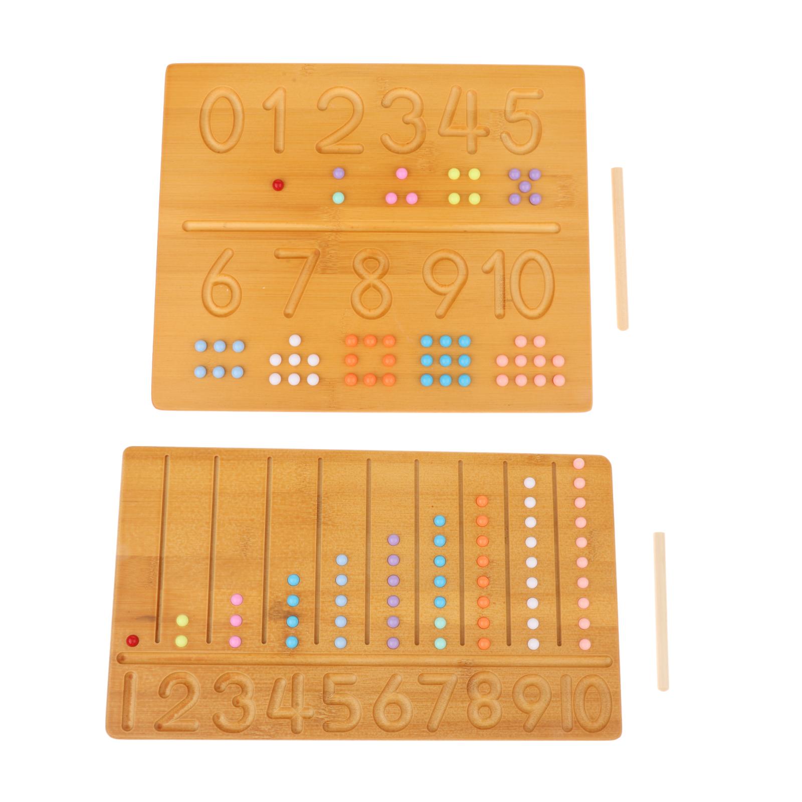 Montessori Number Tracing Board Wooden Counting Aid Board Math Sensory Play