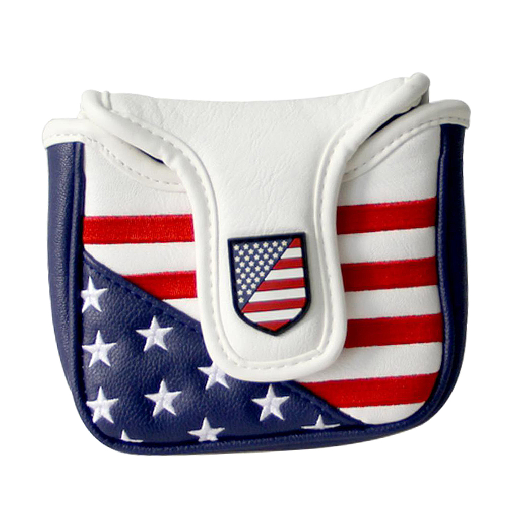 Durable Golf Club Head Cover Square Magnetic Center Putter Headcover Guard