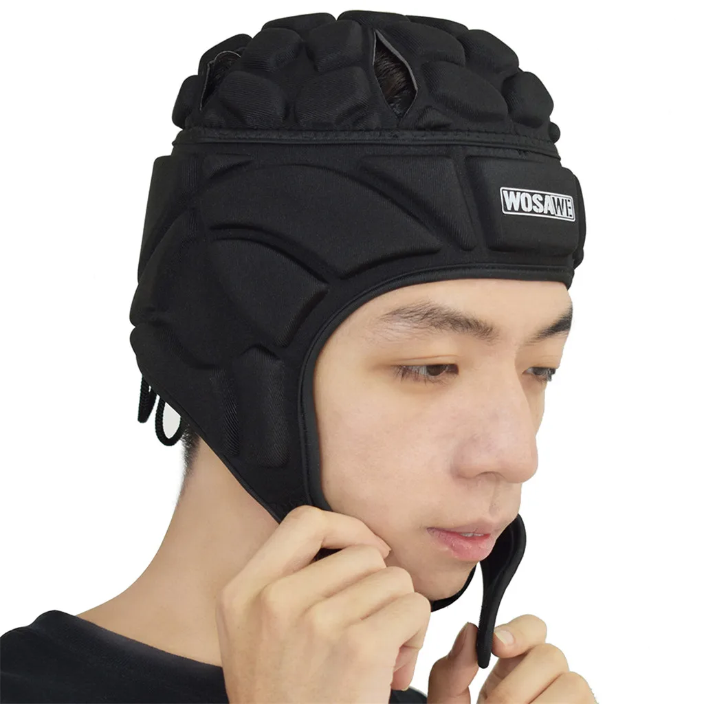 Pro Helmet EVA Shock-proof Headgear for Rugby Flag Football Soccer Goalkeeper & Goalie Unisex Goalkeeper Helmet for Adult