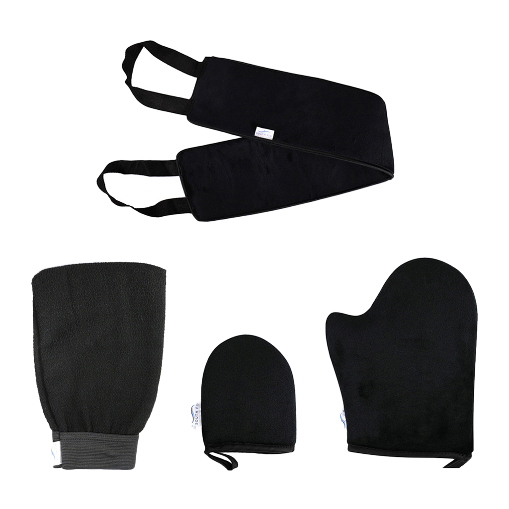 4 In 1 Self Tanning Mitt Kit With Self Tanning Glove Tanning Back Applicator