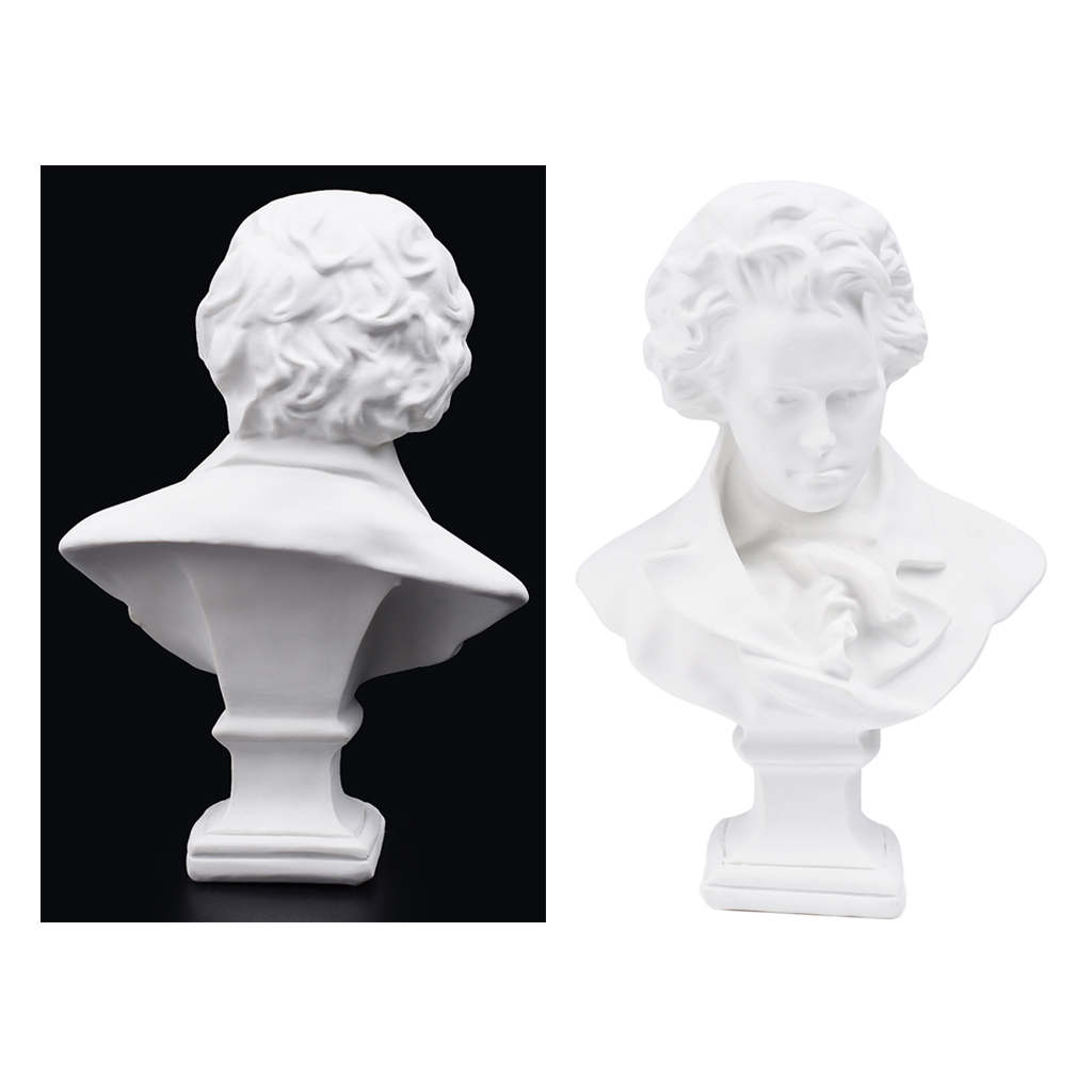 15cm Height Realistic Beethoven Resin Bust Statue Figurine 