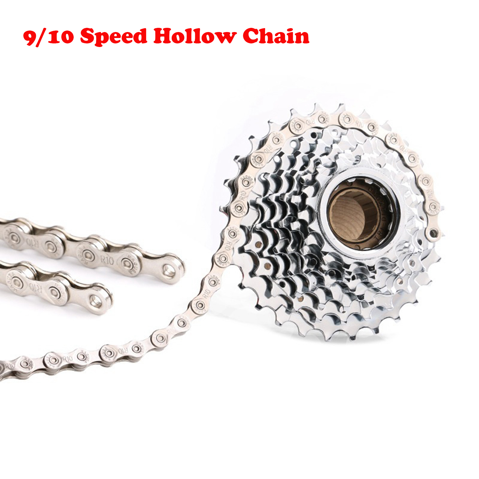 Bike Chain Solid Road Bicycle 9/10S Half Hollow Chains & Chain Link