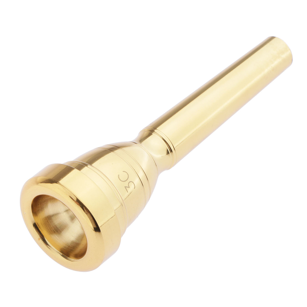 3C Size Brass Trumpet Mouthpiece Golden Booster Plated Trumpet Mouthpiece