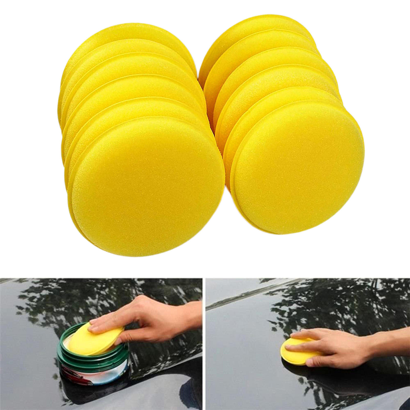 12 pieces Car Polishing Pads Kit 4 Inch Round Polisher Pad Sponge Pads Kit for Car Detail Polishing