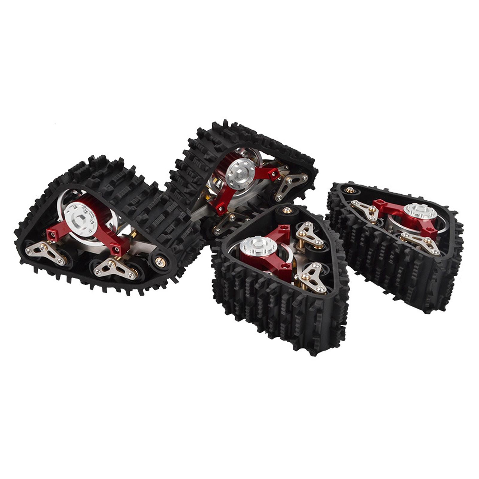 4Pcs 1:10 Sandmobile Conversion Snow Tyres RC Truck Track Wheel for TRX4 Defender RC Vehicles Car DIY Accs Upgrade