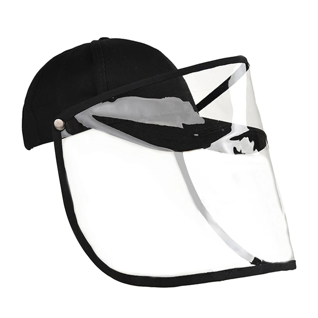 Adjustable Size Fishing s Anti-Impact Hat Removable Transparent Cover Dustproof Fisherman Cotton Baseball  for Men Women