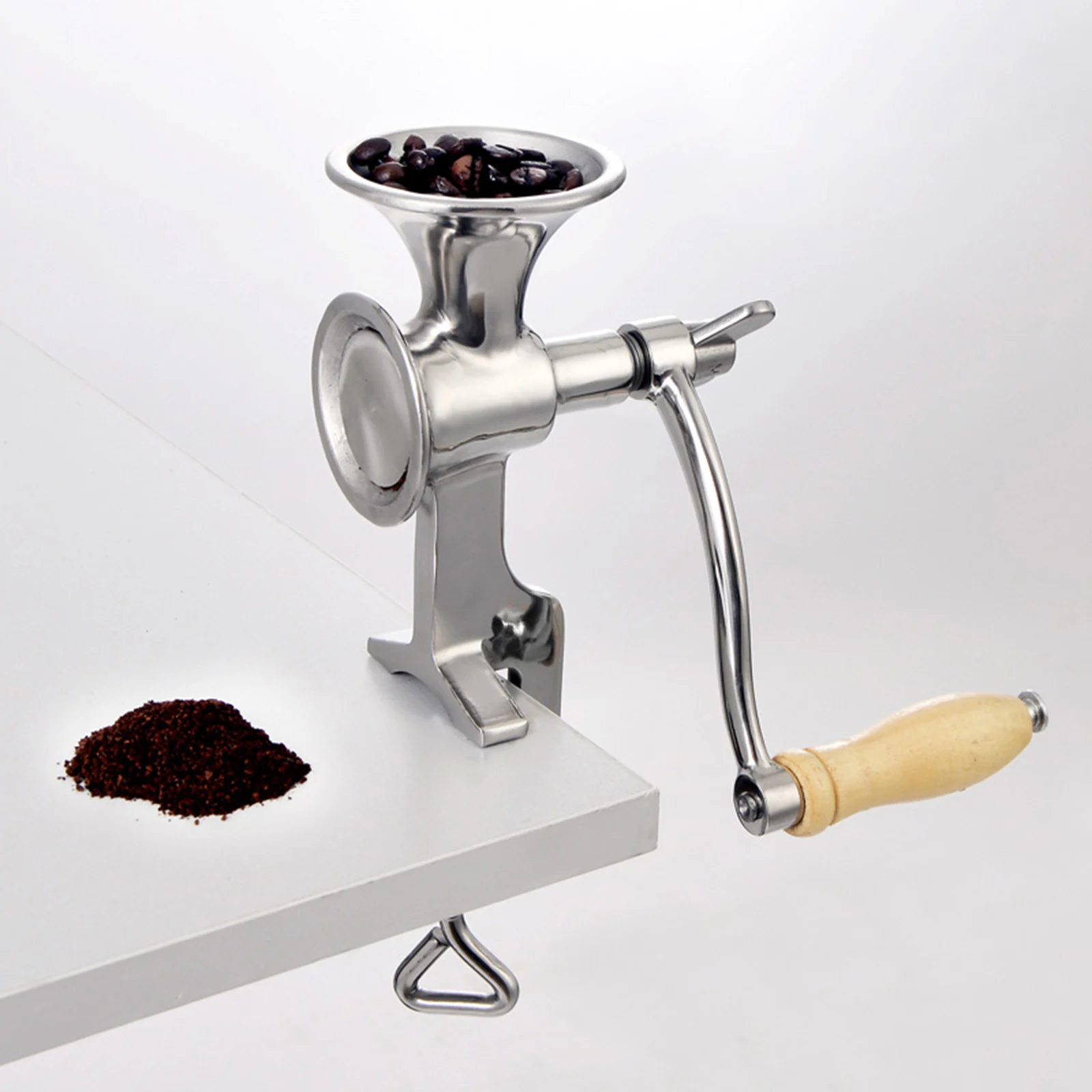 Hand Crank Grain Mill Stainless Steel Manual Grain Grinder for Seed Use