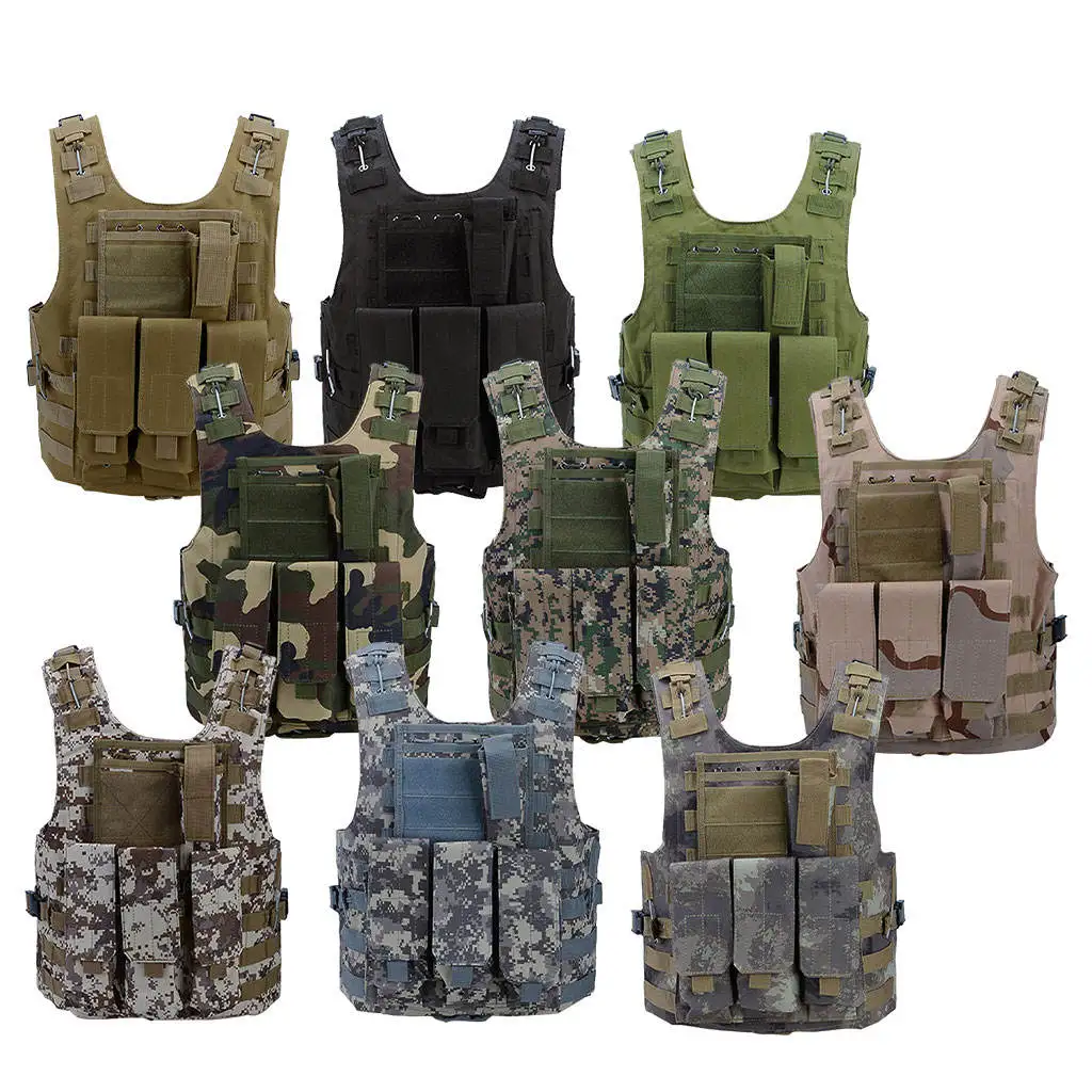 Breathable Vest Combat Assault Plate Carrier Vest CS Outdoor Clothing Hunting Vest Combat Shooting Outdoor Vest Plate Carriers