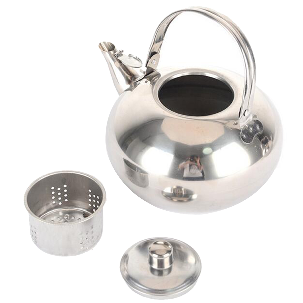 Stainless Steel Teapot Coffee Pot Tea Kettle With Strainer Infuser Filter