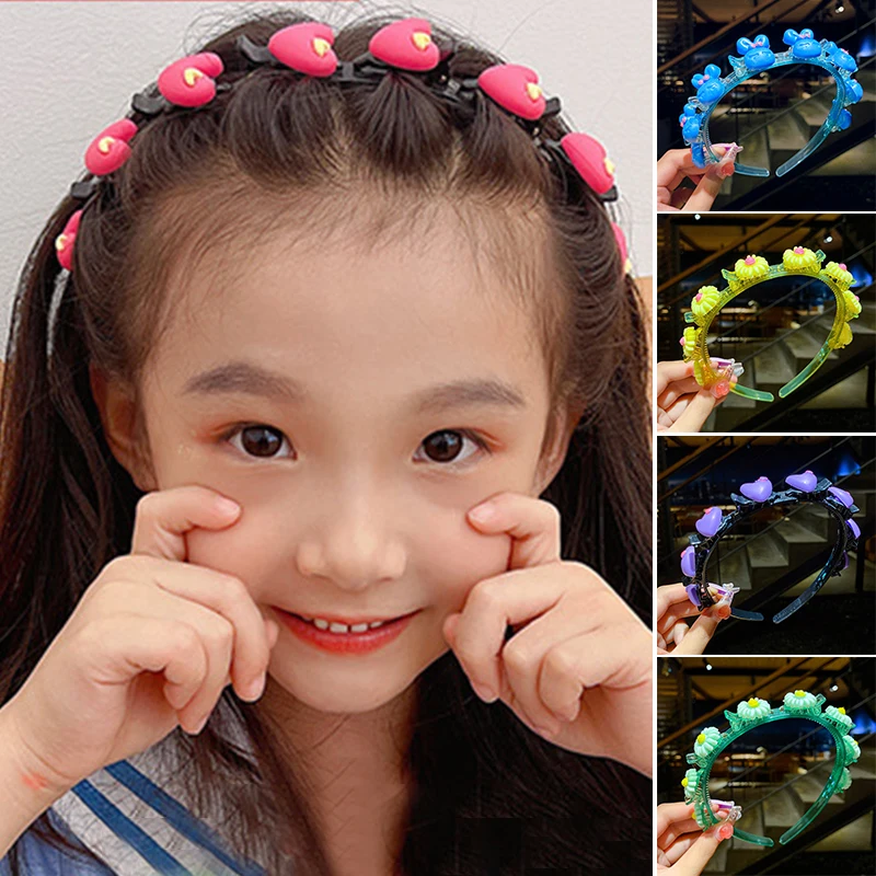Diadema de estilo de peinado para niños bandana de estilo coreano con  flores de dibujos animados flequillo fijo accesorios para el cabello  regalos para niñasTrenzadoras  AliExpress