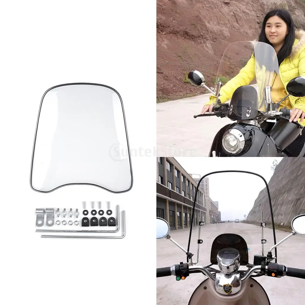 Motorcycle Scooter Transparent Clear Windshield Windscreen Guard