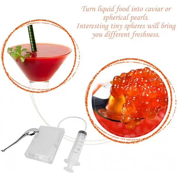 Professional 96-Hole Molecular Caviar Maker Gourmet Fish Roe Sauce Strainer Caviar Filter Spherification Dropper Cuisine Tools