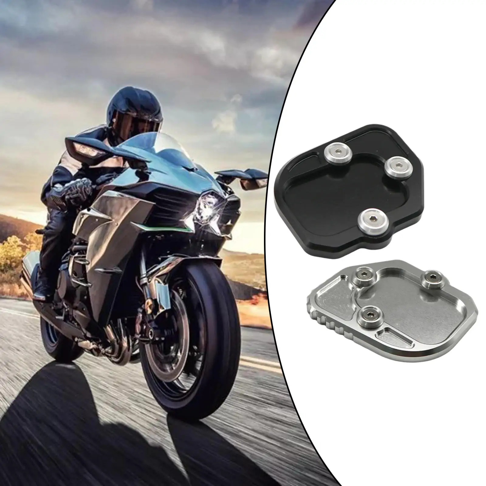 Kickstand Enlarge Pad Motorcycle Replacement Parts Aluminum Alloy Support Plate Fits for BMW C400 x GT C 400x C400GT 2019-2021